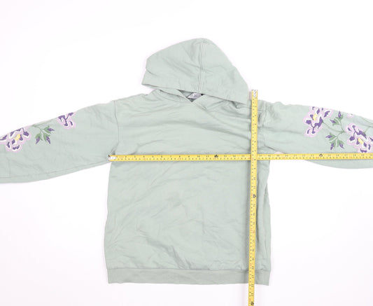 Womens UK Size 8-10 Avenue Green Pullover Hoodie