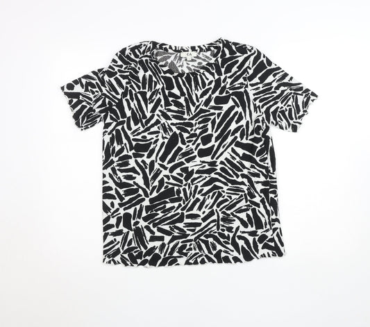 Womens UK Size M C&A Black Basic T-Shirt