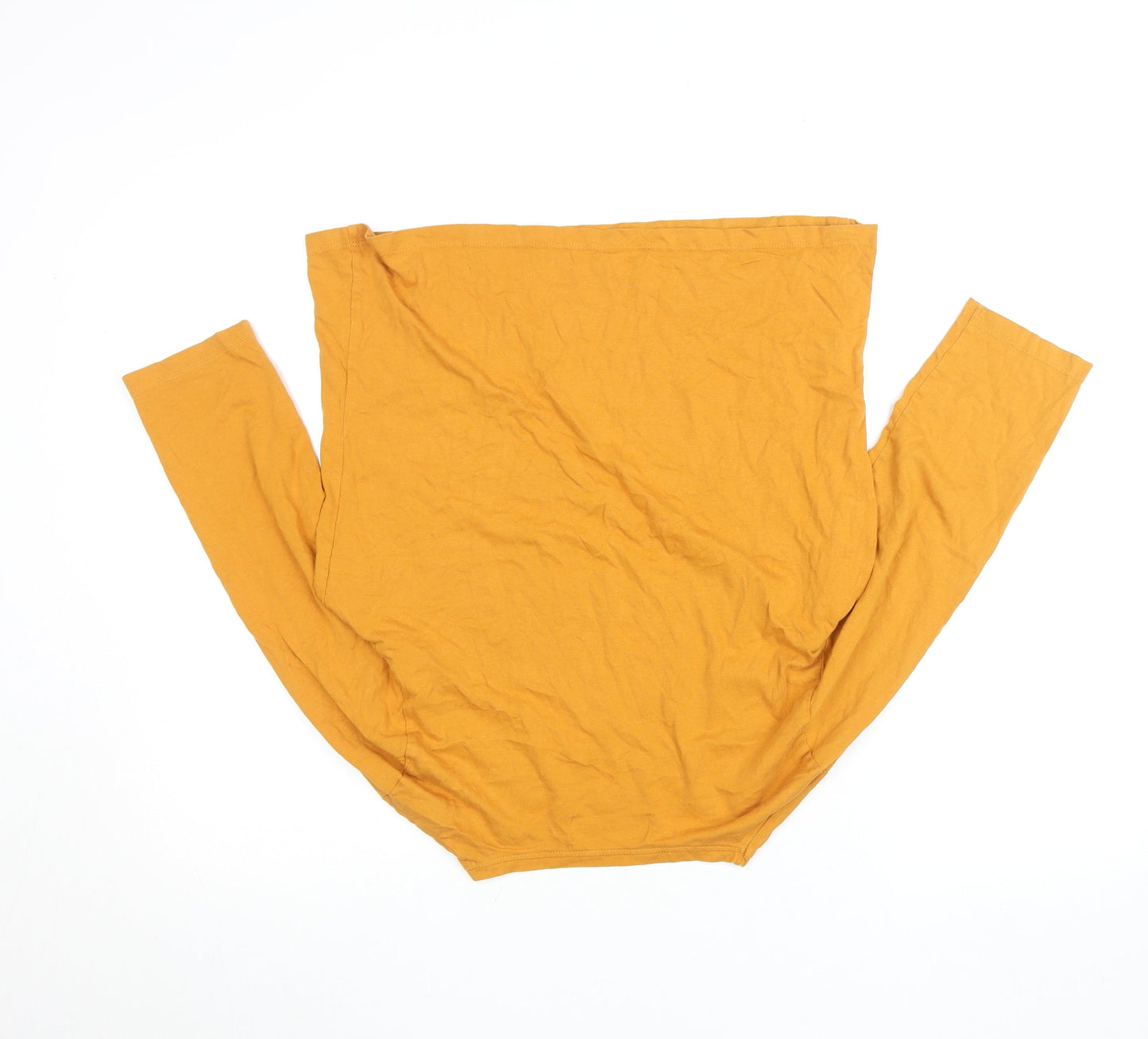 Womens UK Size 12 PACO Yellow Basic T-Shirt