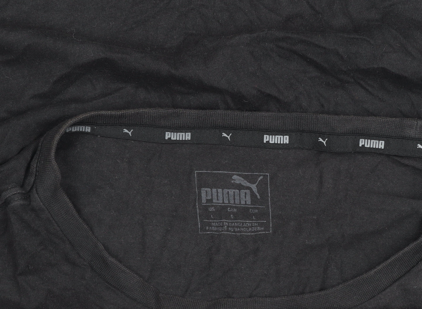 Puma Men's Black Short Sleeve Crew Neck Sports Cotton T-Shirt S