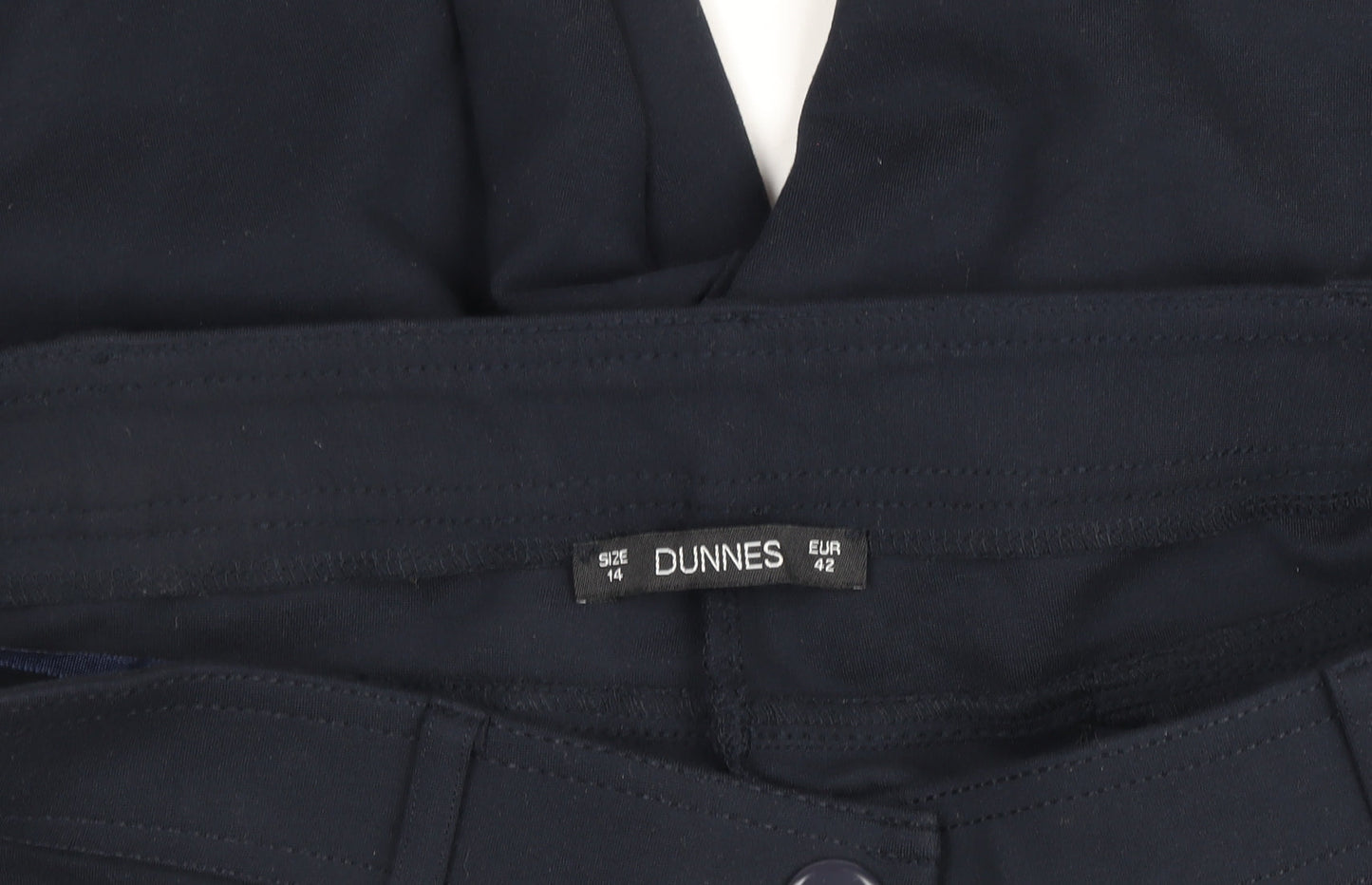 Womens UK Size 14 Dunnes Slim Fit Casual Workwear Black Trousers