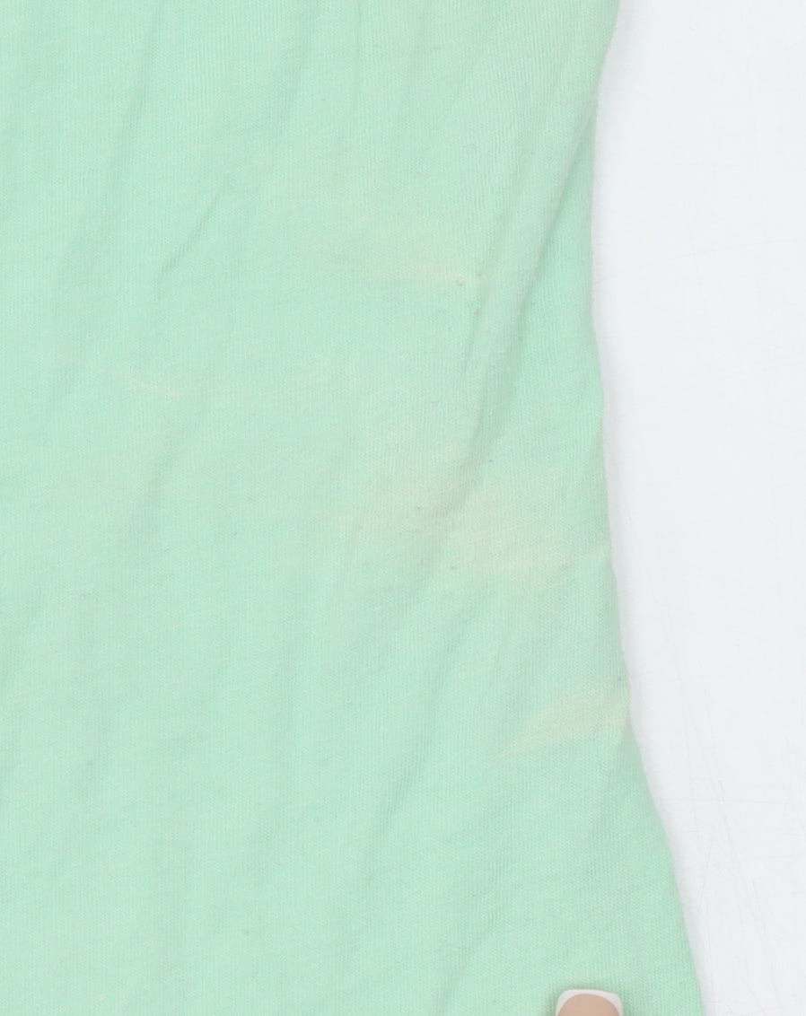 Womens UK Size S Coastal Classics Green Basic T-Shirt
