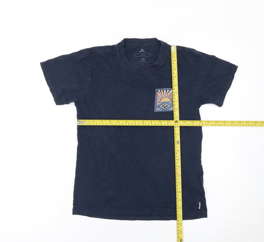 Boys UK Size 12 Years RIP CURL Blue Basic T-Shirt