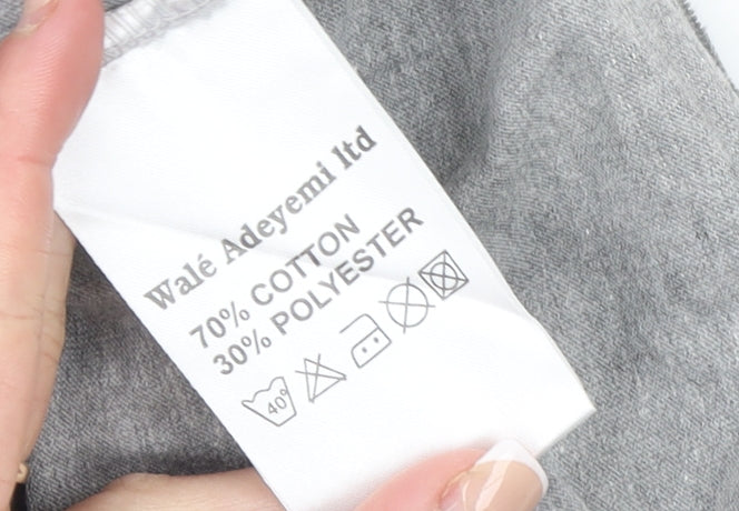 Walé Adeyemi B-side Men’s Grey V-Neck Short Sleeve T-Shirt Size L