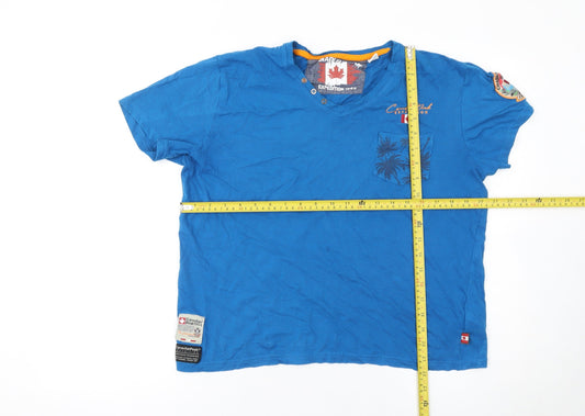 Mens UK Size S Canadian Peak Blue T-Shirt