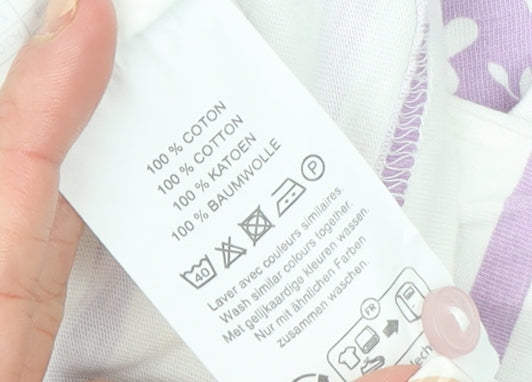 Damart Women's Pink White Striped Cotton T-Shirt Size 22