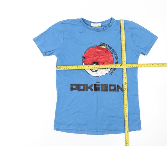 Boys UK Size 8 Years NEXT Blue Basic T-Shirt