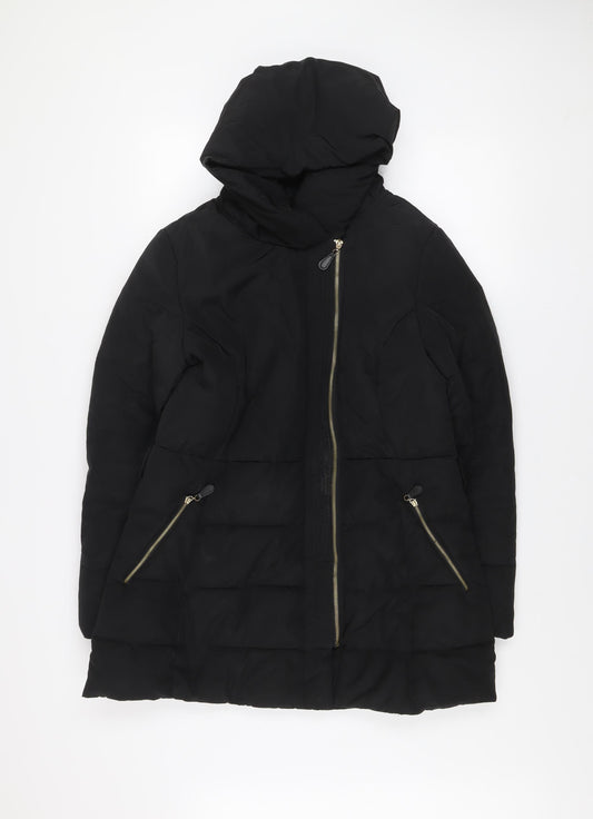 Womens UK Size 12 Dunnes Black Puffer Jacket