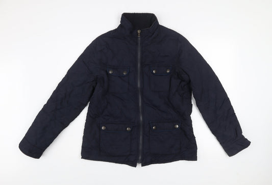 Crew Clothing Women's Blue Quilted Slim Fit Jacket Size 14