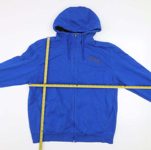 Puma Men's Blue XL Full Zip Hooded Track Jacket