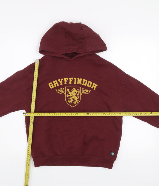 Boys UK Size 10-11 Years Marks and Spencer Red Pullover Hoodie