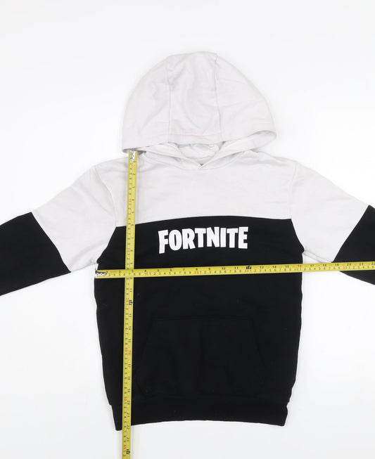 George Boys Fortnite Black Pullover Hoodie 11-12 Years Hooded Sweatshirt