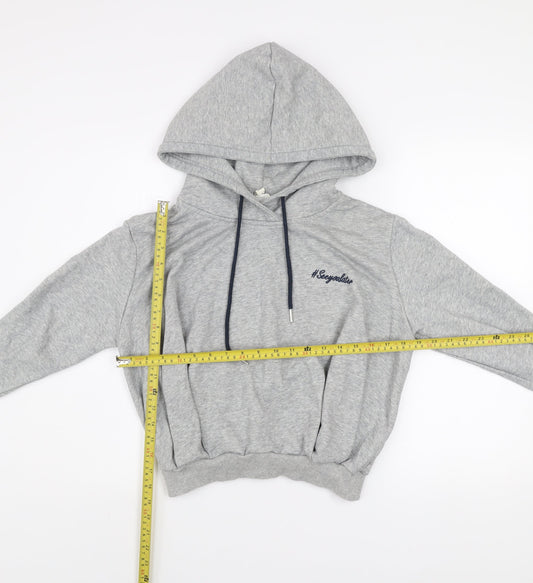 Womens UK Size XS Evidnt Los Angeles Grey Pullover Hoodie