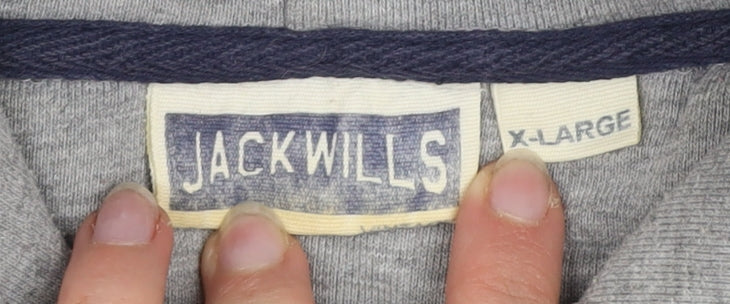 Mens UK Size XL Jack Wills Grey Pullover Hoodie