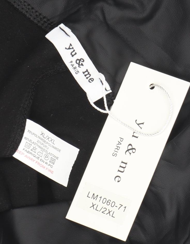 Womens UK Size XL yu & me Leggings Black Leggings