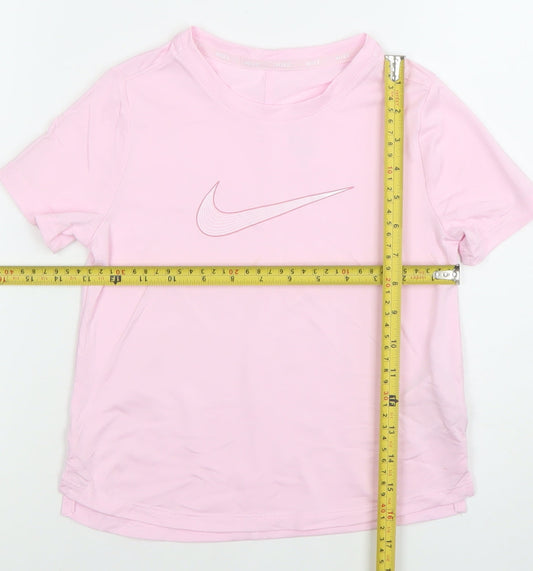 Nike Girls Pink Dri-Fit Short Sleeve Activewear T-Shirt XS