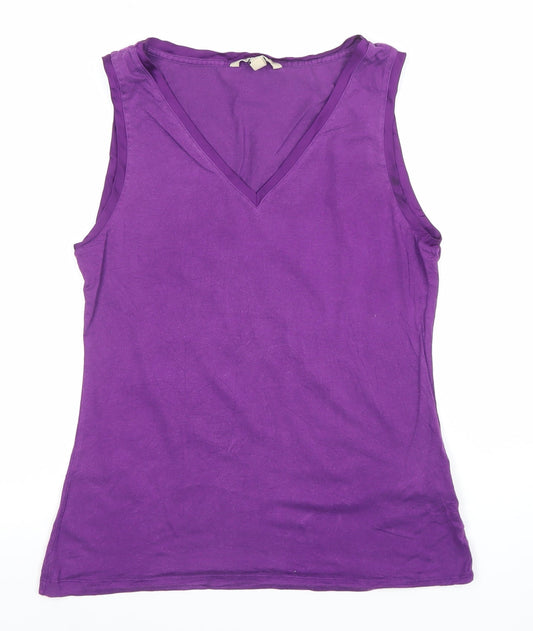 Womens UK Size S Banana Republic Purple Basic Tank