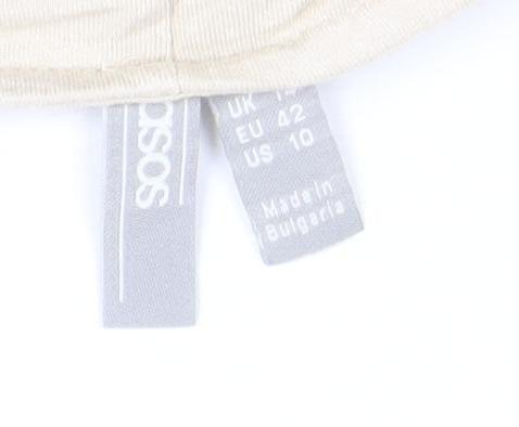 Womens UK Size 14 ASOS One-Piece Beige Playsuit