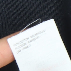 Peacocks Maternity Black Long Sleeve Cotton T-Shirt Size 8