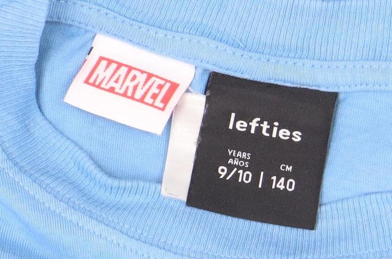 Boys UK Size 9-10 Years Lefties Blue Basic T-Shirt