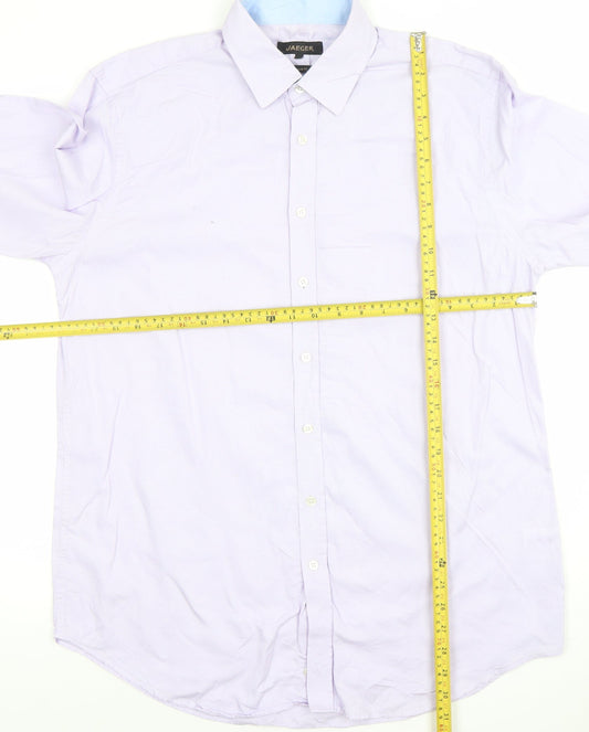 Mens UK Collar Size 16.5 Jaeger Smart Purple Dress Shirt