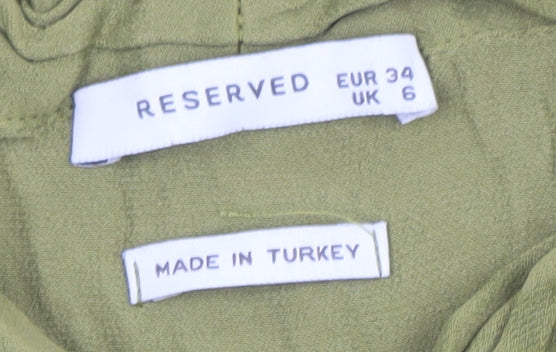 Womens UK Size 6 RESERVED Green Basic Blouse