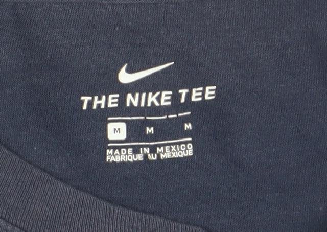 Nike Women's Blue Basic Crew Neck Short Sleeve Cotton T-Shirt M