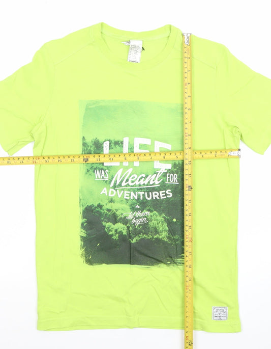 Boys UK Size 14 Years DECATHLON Green Basic T-Shirt