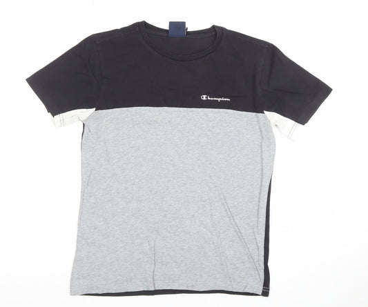 Boys UK Size L Champion Black Basic T-Shirt