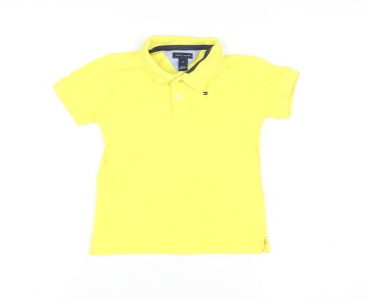 Teens UK Size 4 Tommy Hilfiger Yellow Basic Polo
