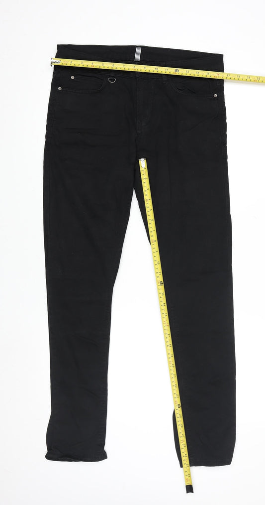 Mens UK Size M Zara Slim Fit Skinny Black Jeans