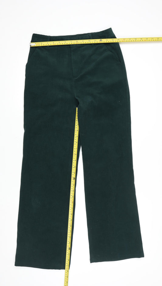 Cider Unisex Green Corduroy Straight Leg Trousers Size S