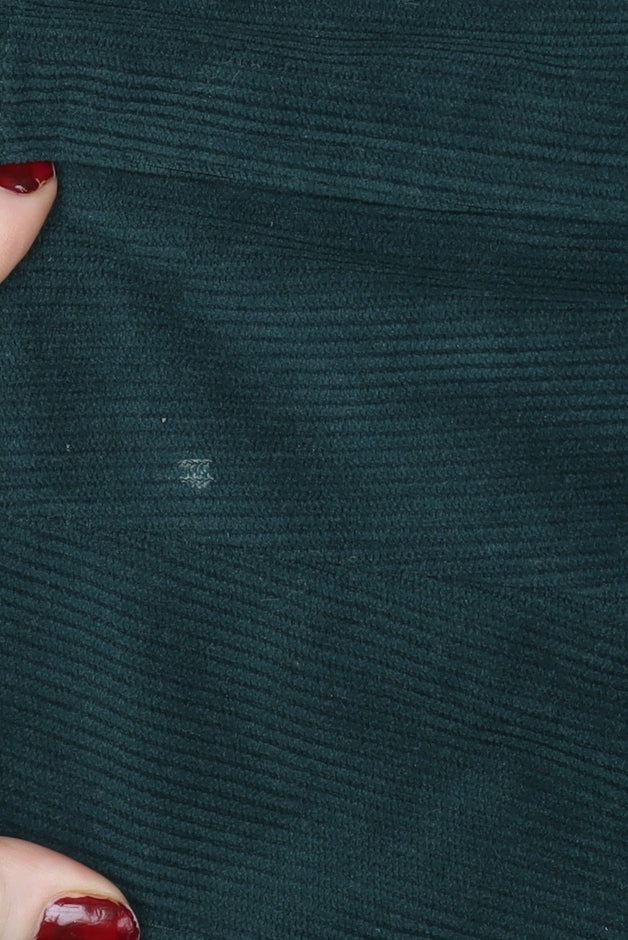 Cider Unisex Green Corduroy Straight Leg Trousers Size S