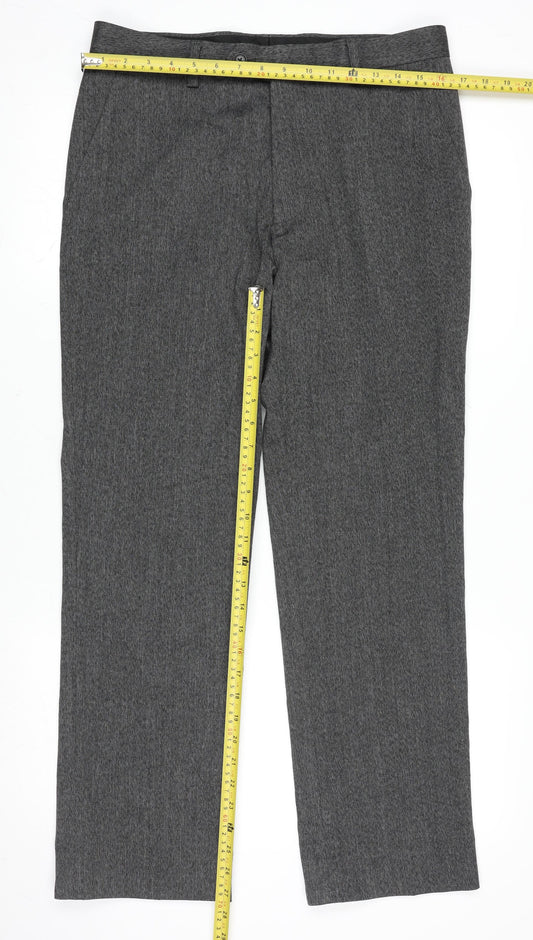 Next Men Grey 32S Slim Fit Dress Pants Trousers