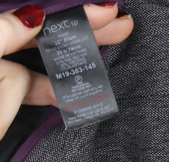 Next Men Grey 32S Slim Fit Dress Pants Trousers