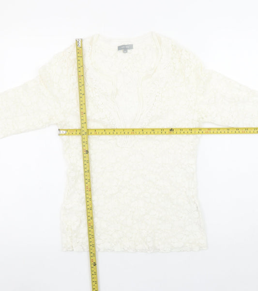Womens UK Size 12 Marks and Spencer Ivory Tunic Blouse