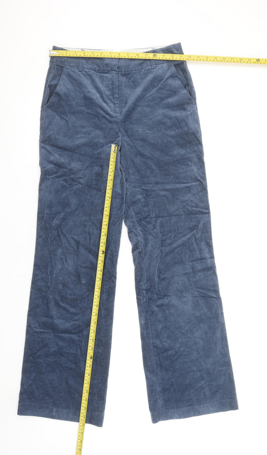 Next Emma Willis Blue Corduroy Wide-Leg Trousers Women’s Size 8L