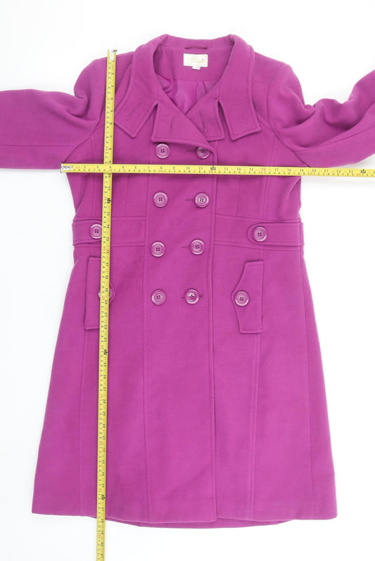 Womens UK Size 14 Perrie Purple Pea Coat