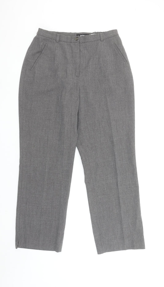 Womens UK Size 16 GARDEUR Regular Fit Dress Pants Grey Trousers