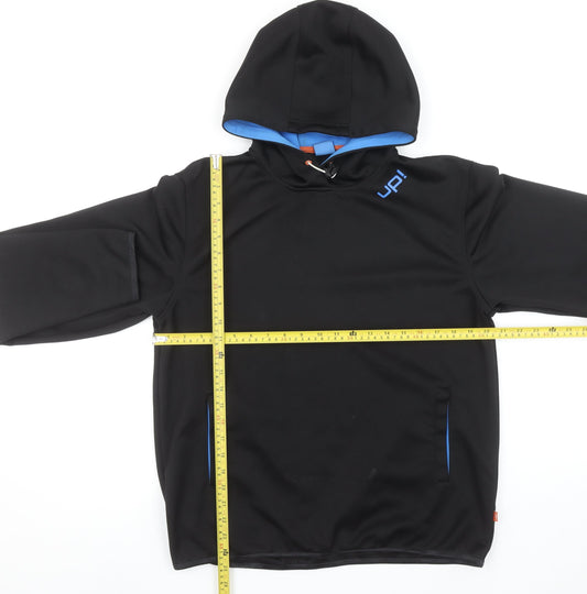 Volkswagen Mens Black Pullover Hoodie L All Seasons Polyester