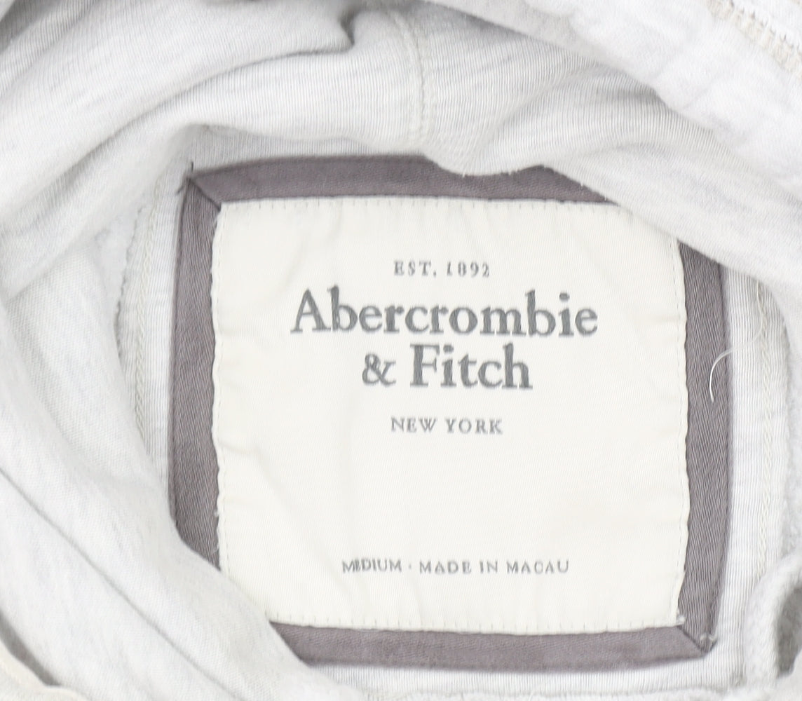 Abercrombie & Fitch Women's Grey Pullover Hoodie Medium