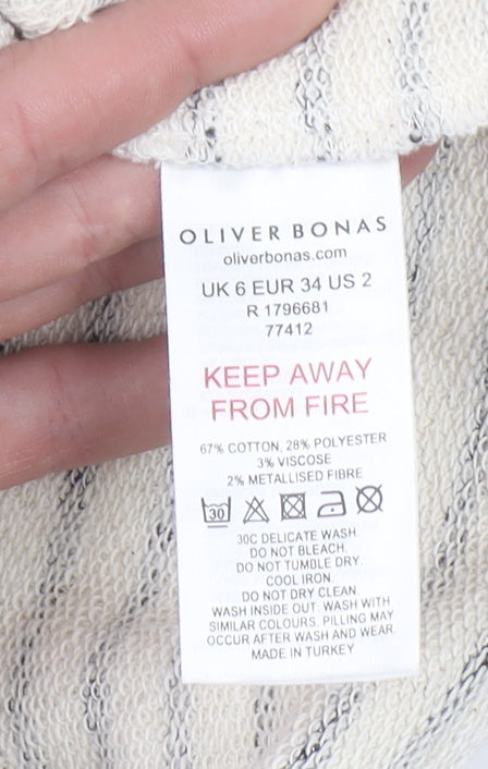 Womens UK Size 6 Oliver Bonas White Pullover Sweatshirt