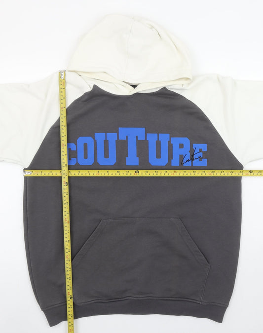 Mens UK Size M Couture Grey Pullover Hoodie