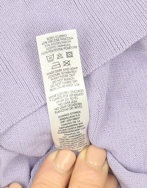 Gallery Womens Lilac Puff Sleeve Pullover Jumper Size S