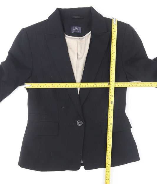 Womens UK Size 6 Marks and Spencer Black Basic Jacket