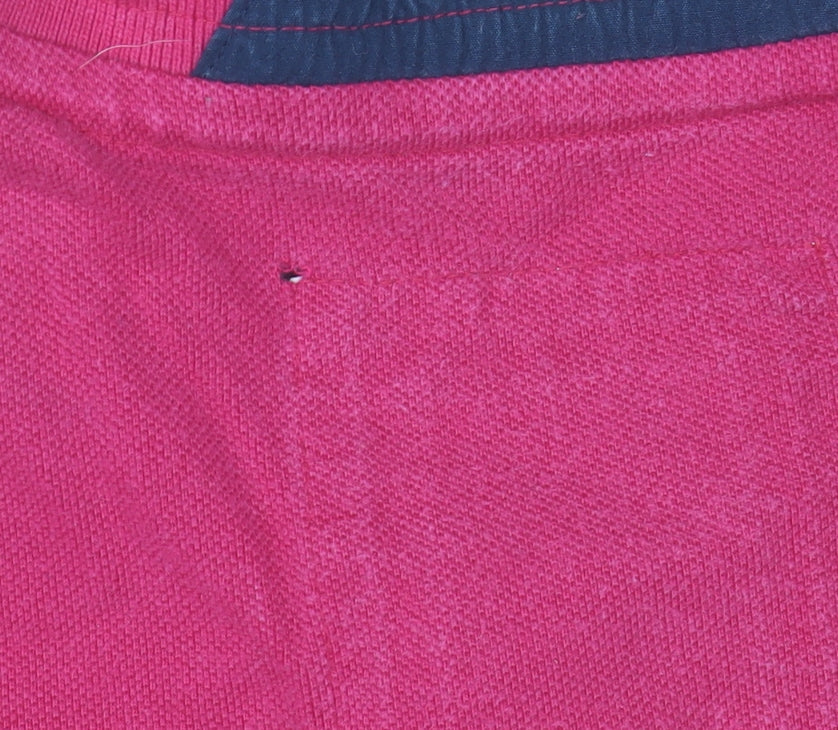 Additional view of Crew Clothing Men’s Pink Collared Cotton Polo T-Shirt, size L