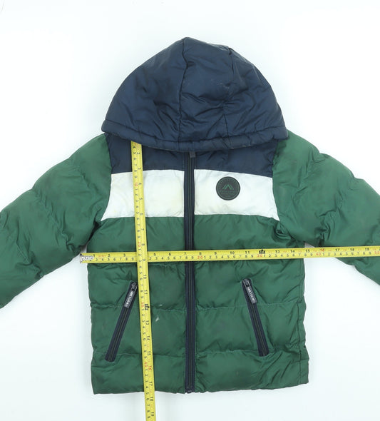 Boys UK Size 5-6 Years Tokyo Laundry Green Puffer Jacket
