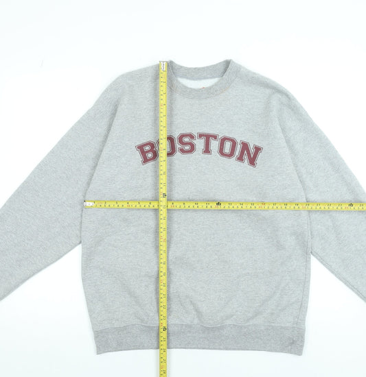Womens UK Size M Hanes Grey Pullover Sweatshirt