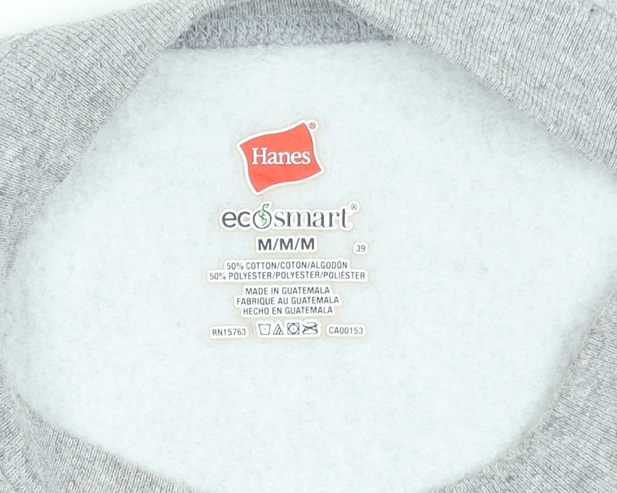 Womens UK Size M Hanes Grey Pullover Sweatshirt