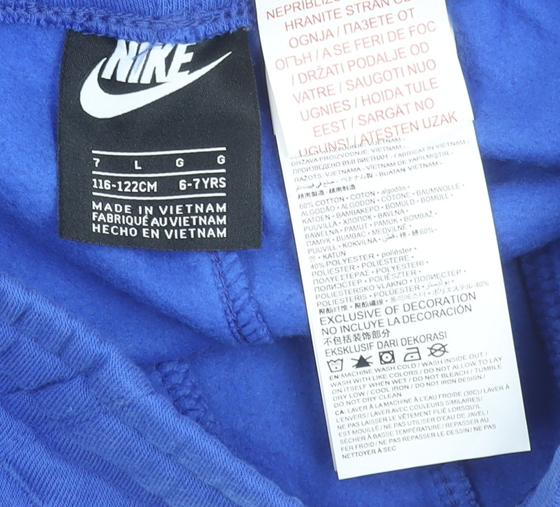 Boys UK Size 6 Years Nike Regular Fit Jogger Blue Trousers